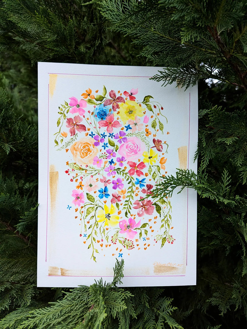Blooms Watercolor Flowers Painting