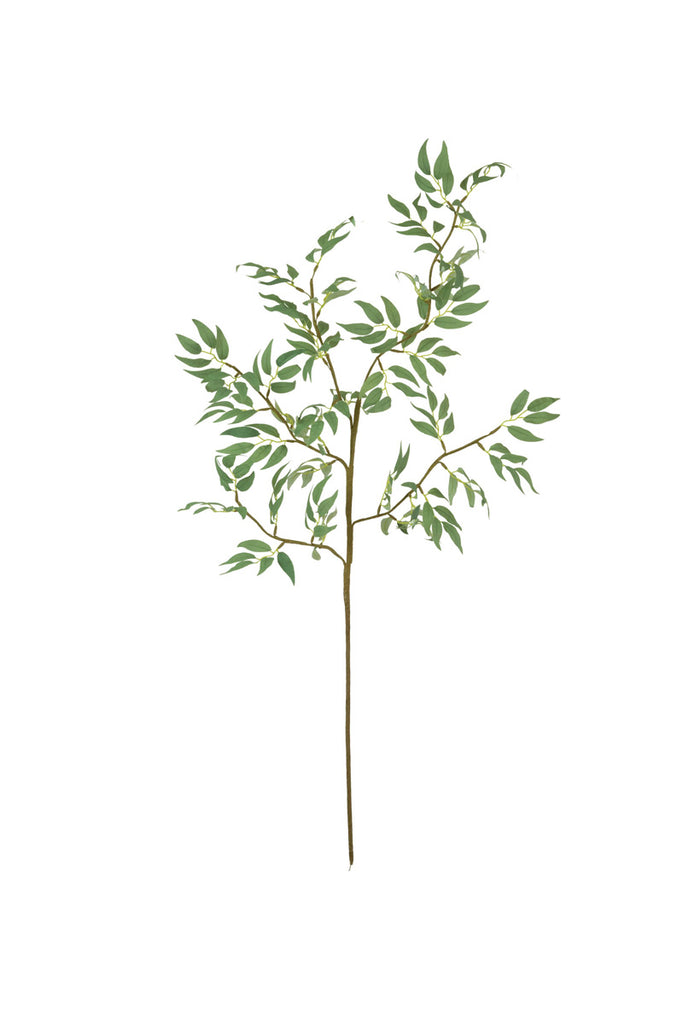 artificial plant with multiple branches and green leaves made with latex rubber