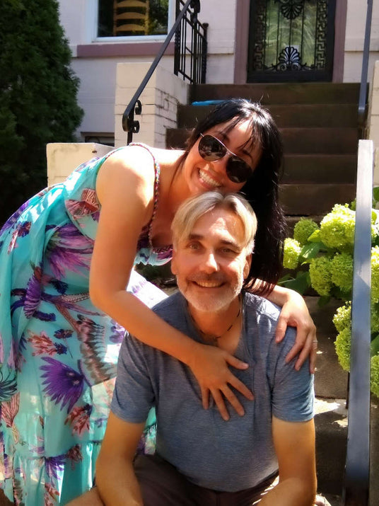 heartfelt photo of rhonya and detlev - founders of bella bohemian