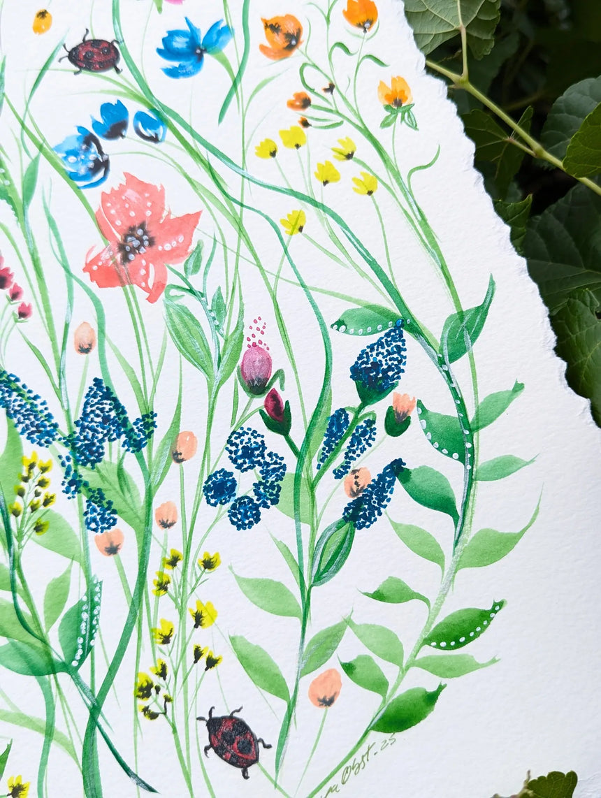 Spreading Joy Watercolor Floral Painting