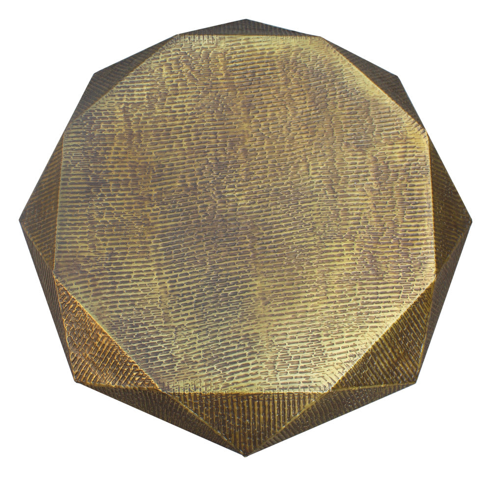faceted octagonal coffee table - top down view