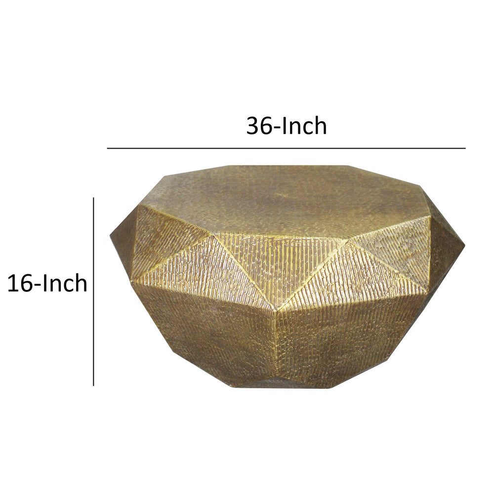faceted octagonal coffee table - dimensions