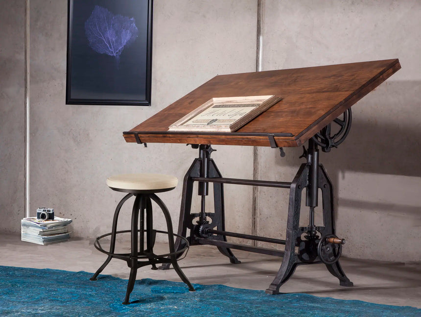 lifestyle photo with drafting table fully angled