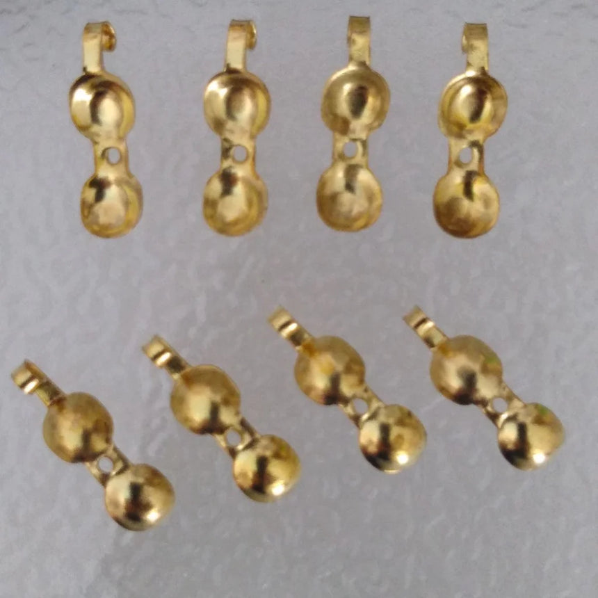 Bead Tip Clamshells - Gold or Silver Plated