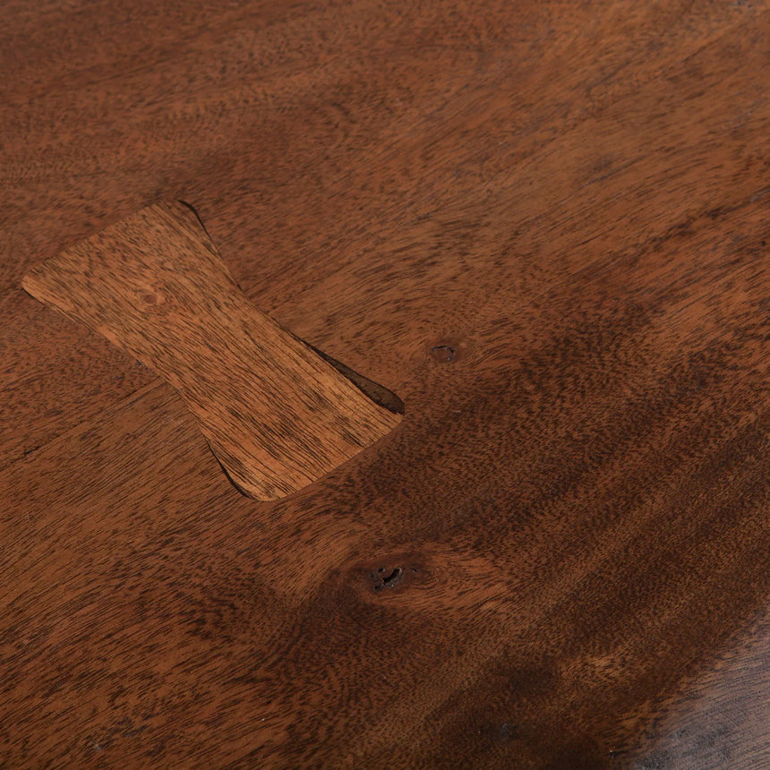 close-up of wood's connecting joint