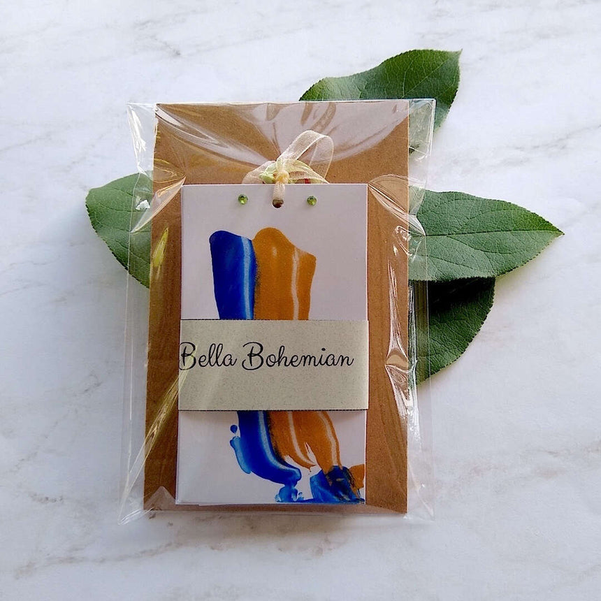 package of abstract colorful gift tags