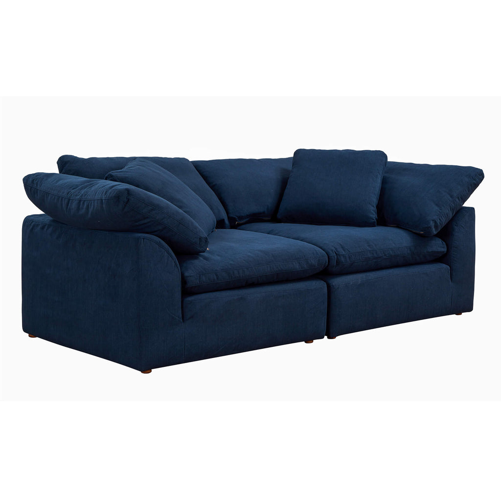 navy blue 2 piece nirvana cloud sofa sectional