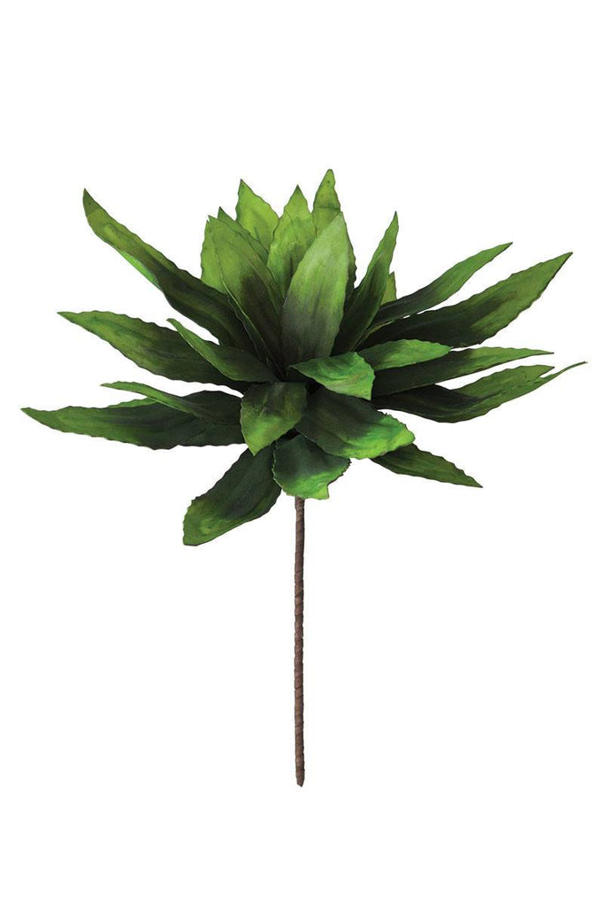 faux latex plant - lush green growth of leaf canopy on single stem