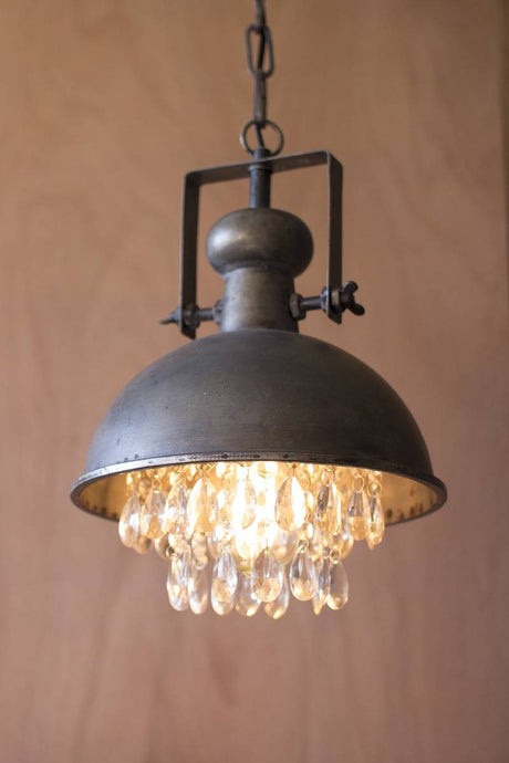 pendant light with translucent hanging gems