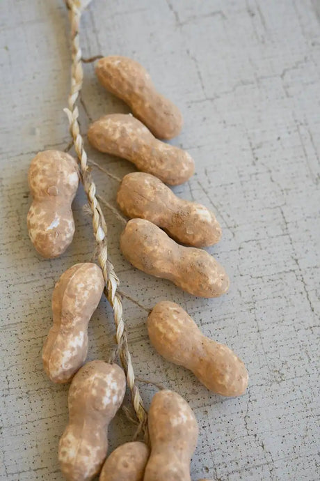 string of faux peanuts - close-up