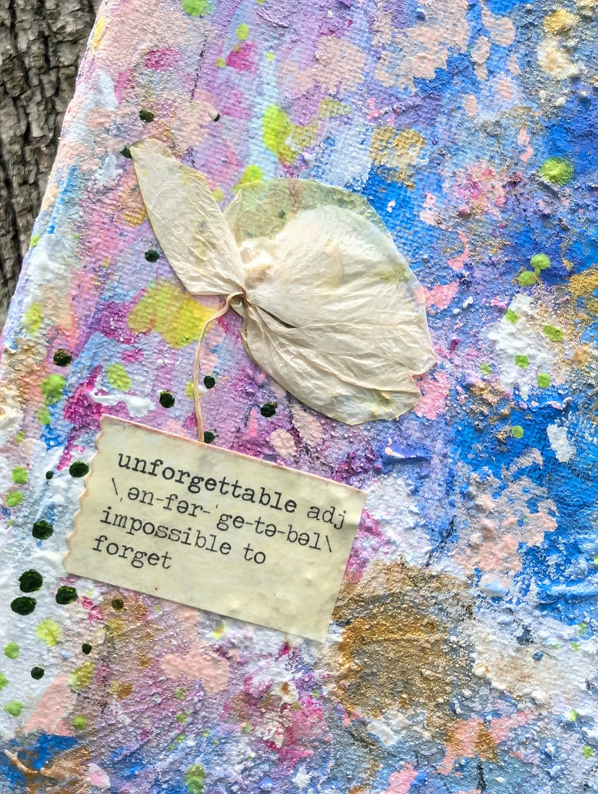 Whisper of Flora – Original 8×10 Mixed-Media Painting by Rhônya Obst