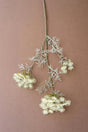 white faux lace flower spray - upside down