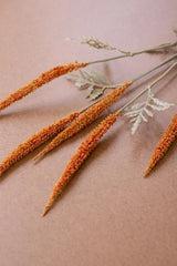 faux wheat flower spray - close-up