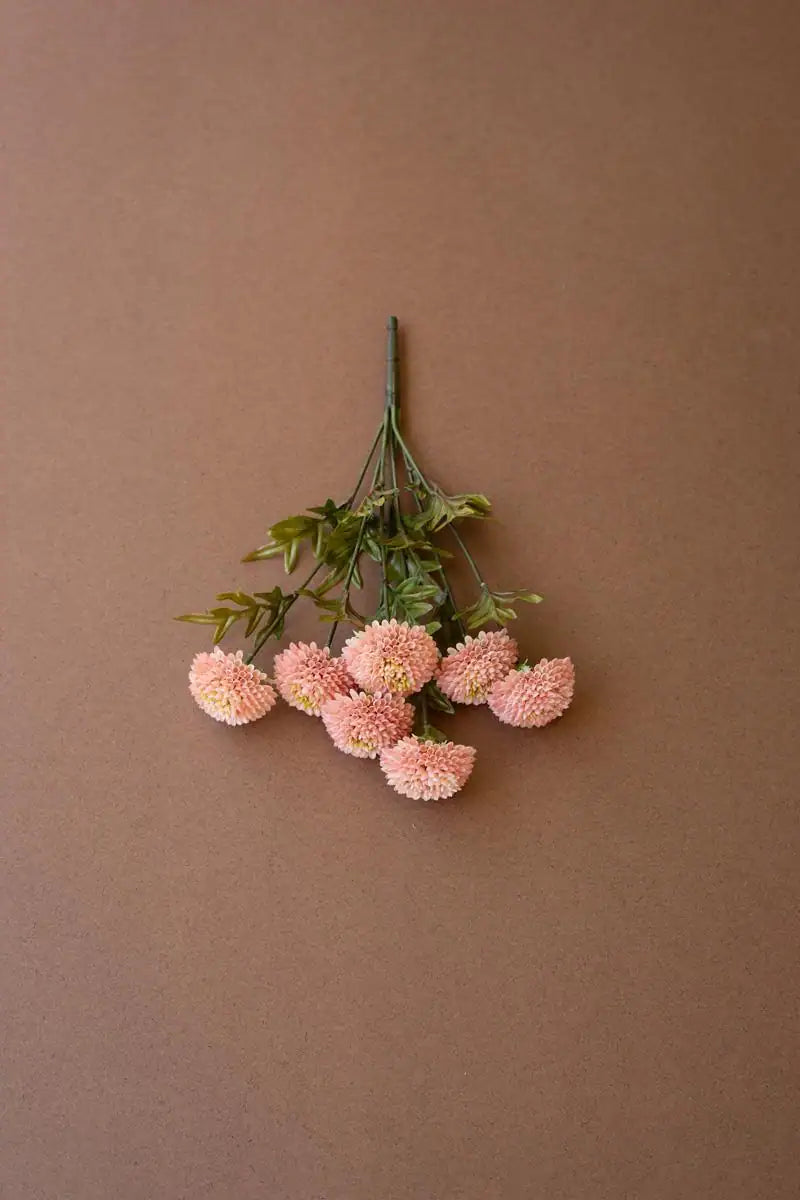 bundles of light pink faux zinnias - upside down