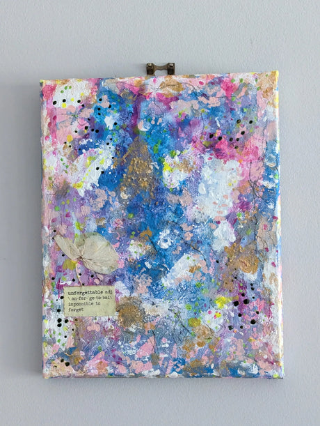 Whisper of Flora – Original 8×10 Mixed-Media Painting by Rhônya Obst