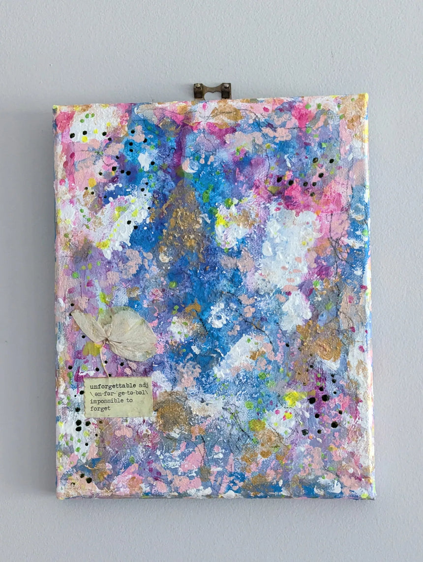 Whisper of Flora – Original 8×10 Mixed-Media Painting by Rhônya Obst
