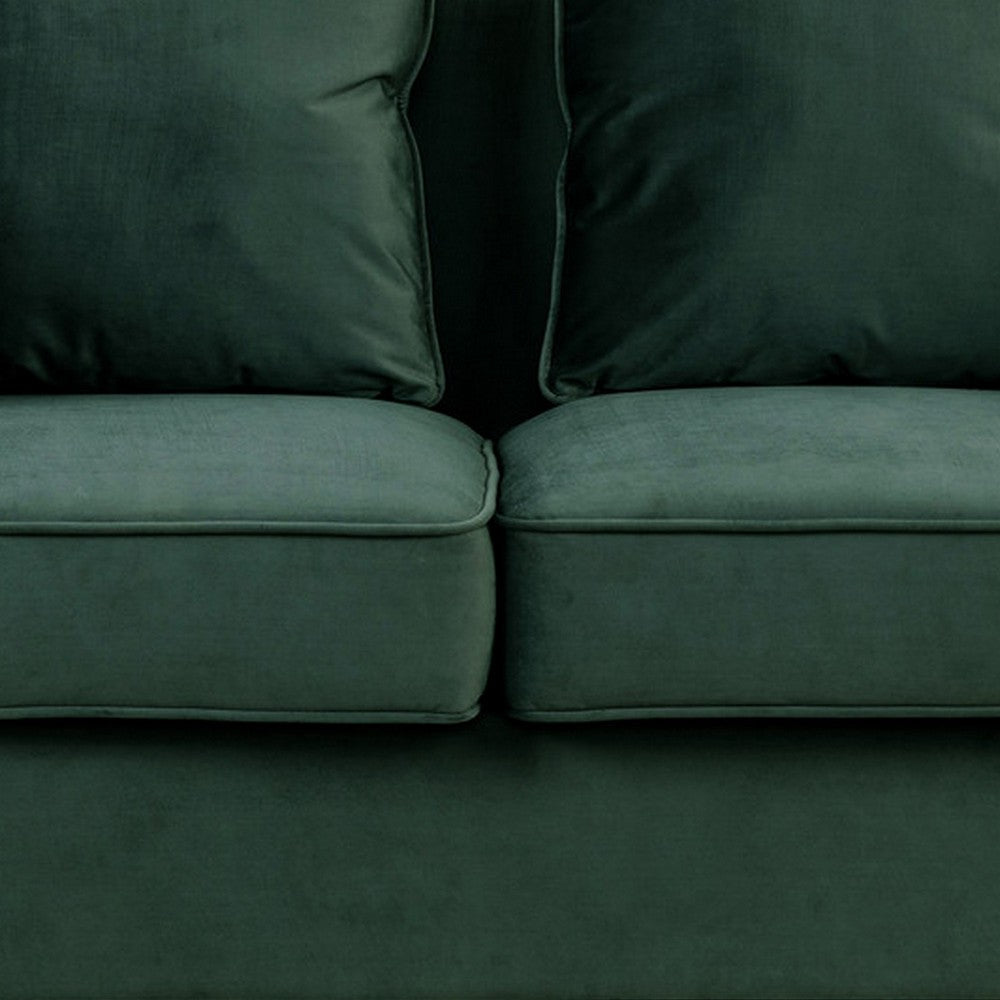 close-up of green seat cushions