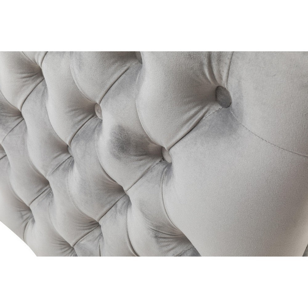 close-up of gray seat cushions
