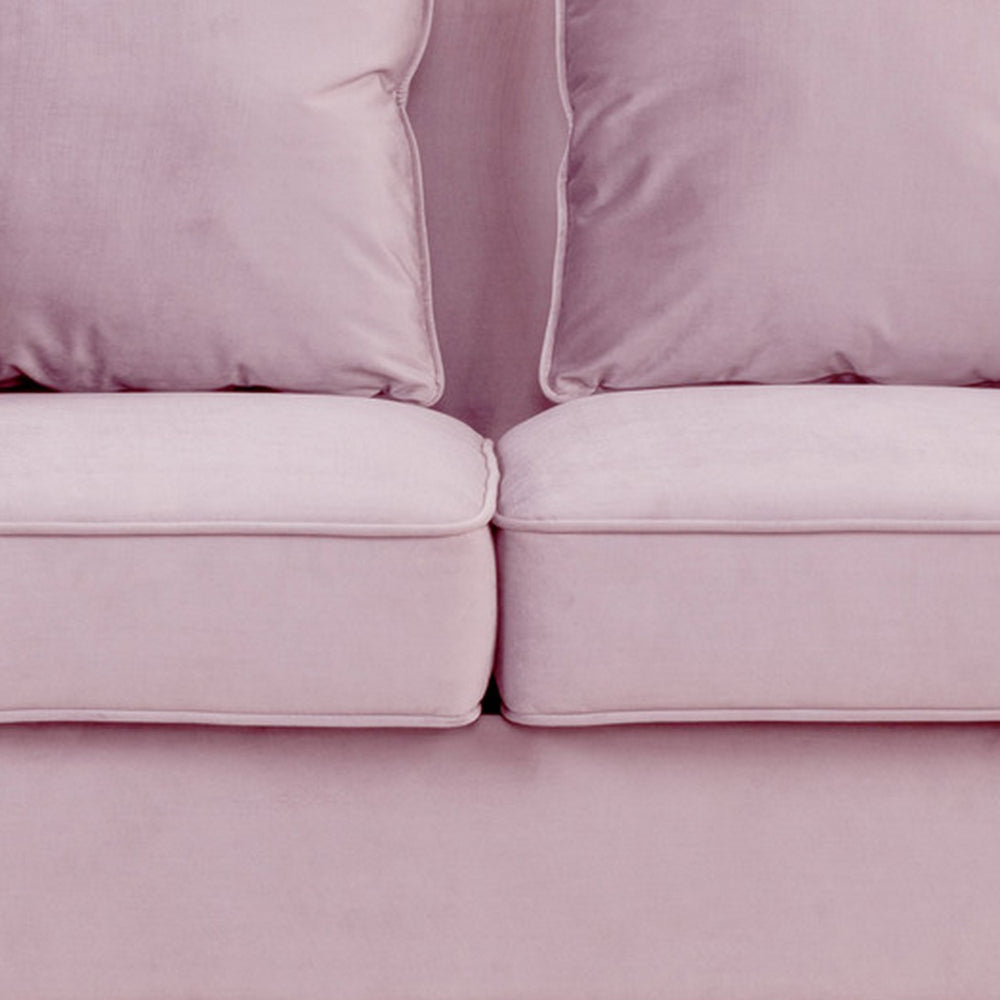 close-up of pink seat cushions