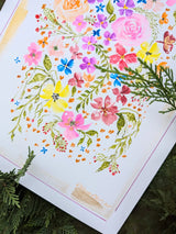 Blooms Watercolor Flowers Painting