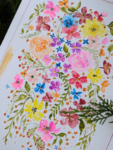 Blooms Watercolor Flowers Painting