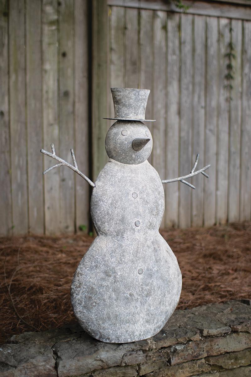 metal snowman yard art