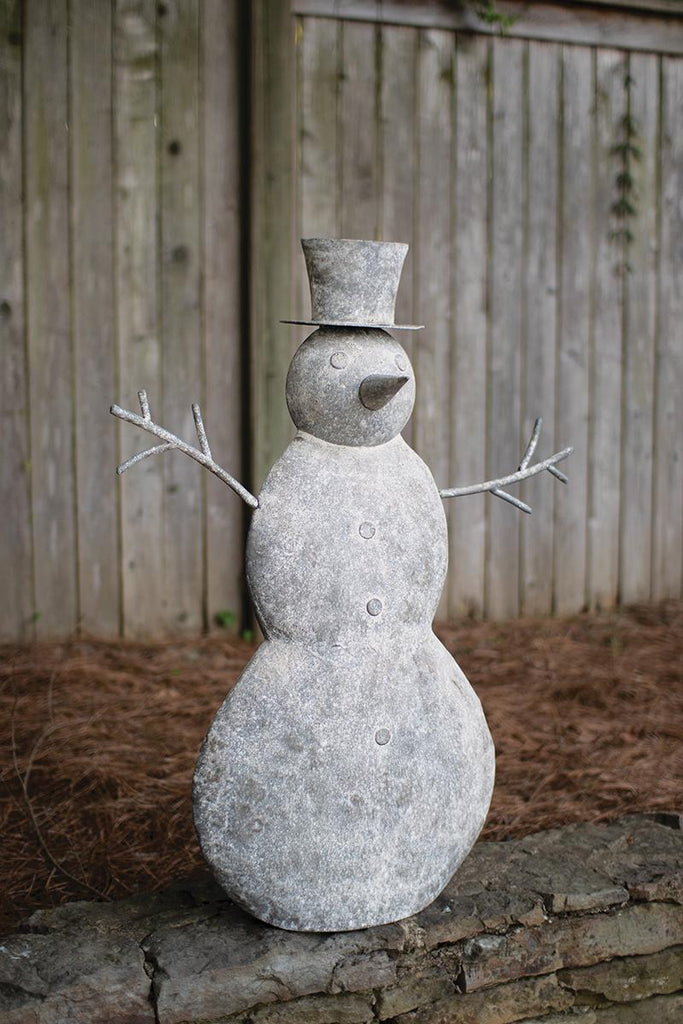 metal snowman yard art