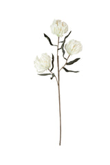 artificial plant with white blossoms made with latex rubber