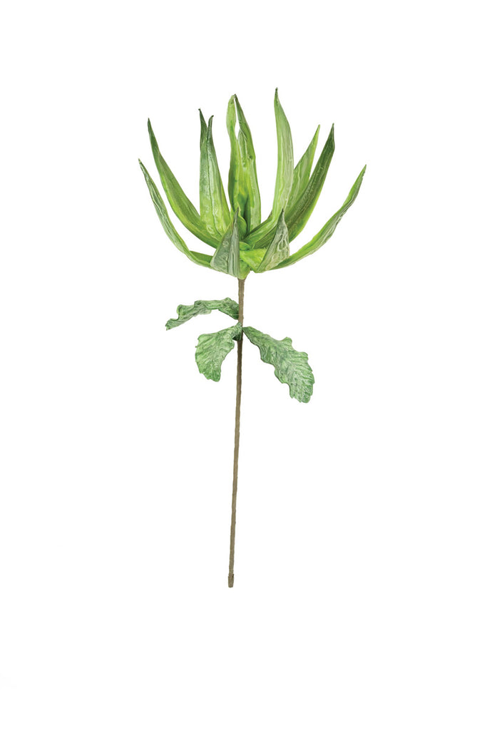 artificial plant with vivid green leaves made with latex rubber
