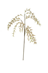 Artificial plant stem with leaves on a white background