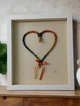 Handmade Recycled Fabric Heart Wall Art