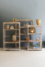 set of 3 self-standing shelves made from reclaimed wood - each has different dimensions