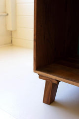 wood shelf foot - closeup view