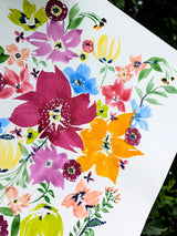 Orchestra of Colors Botanical Watercolor Painting