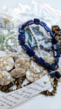 Lapis Lazuli, Tiger's Eye chips, Pearl, 2 Pendants, Magnetic Hematite, Green Amazonite