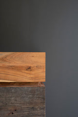 Wooden surface on a dark gray background - wood close-up view