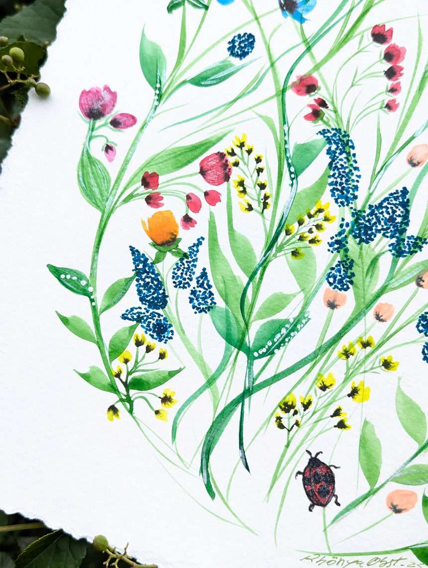 Spreading Joy Watercolor Floral Painting