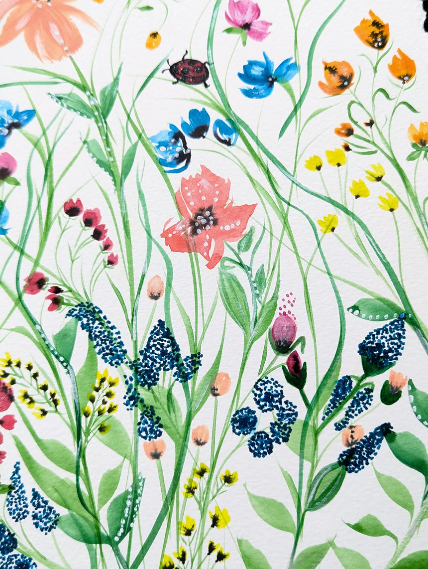 Spreading Joy Watercolor Floral Painting