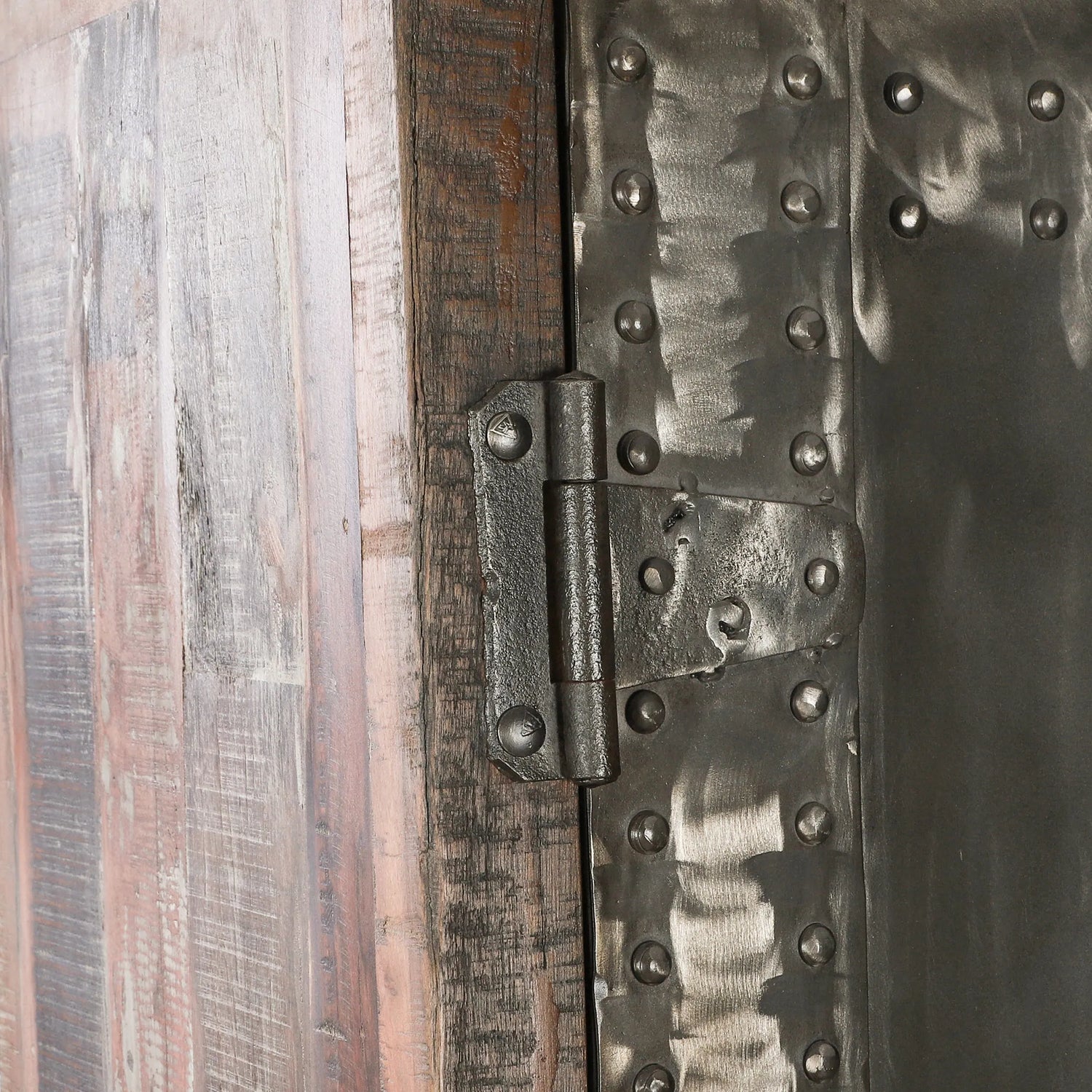 close-up of door hinge