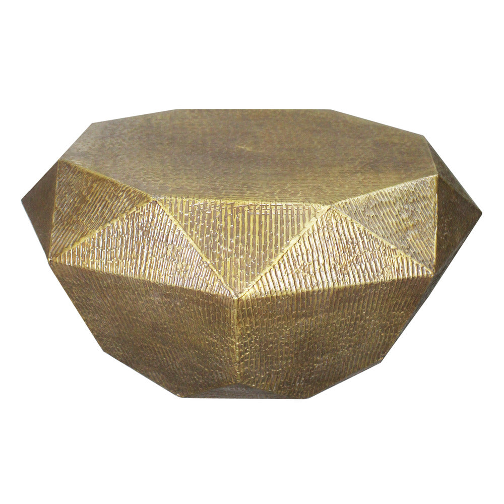 faceted octagonal coffee table - white background
