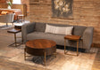 Vallarta 34in Carved Coffee Table in Mango Wood with Two Toned Finish shown in potential home setting