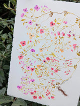 Whimsical Tiny Botanicals Watercolor Painting