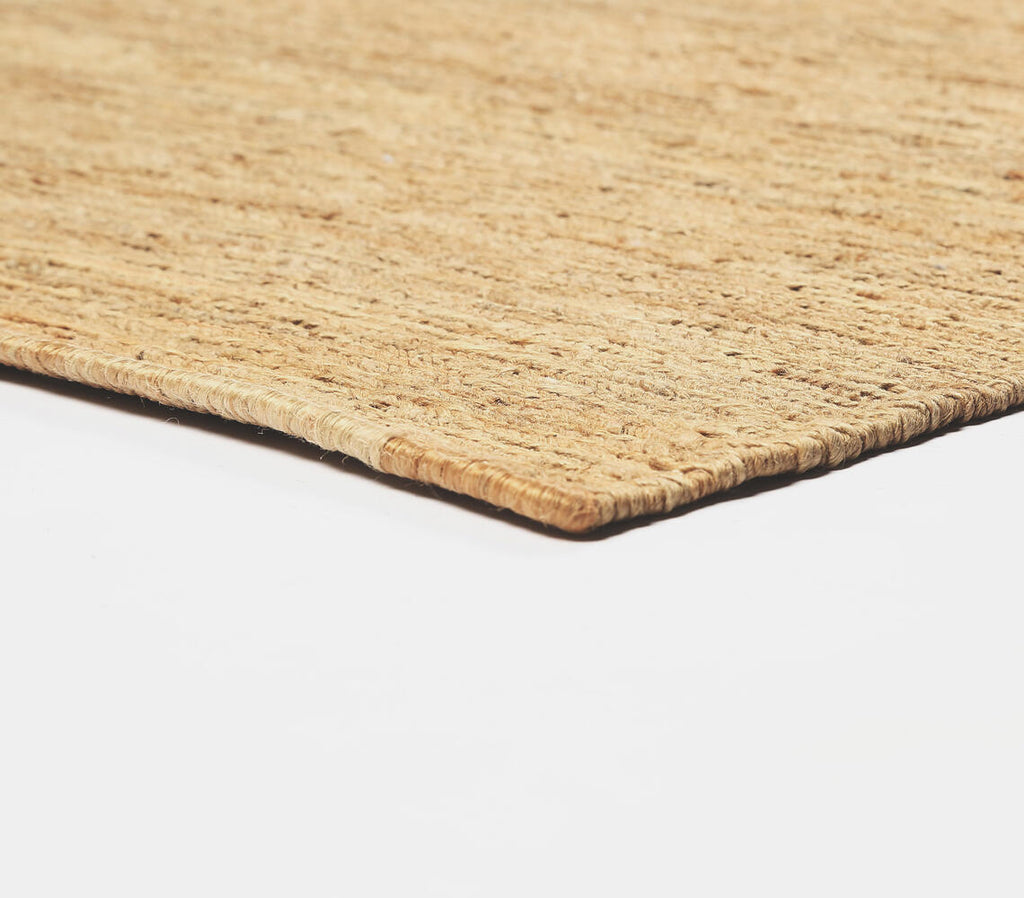 natural jute rug - one corner close-up