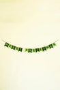 alternating light and dark green christmas garland