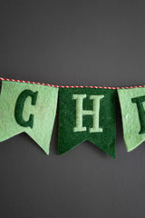 merry christmas message felt garland with alternating color letters