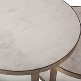 Detail of the white marble top