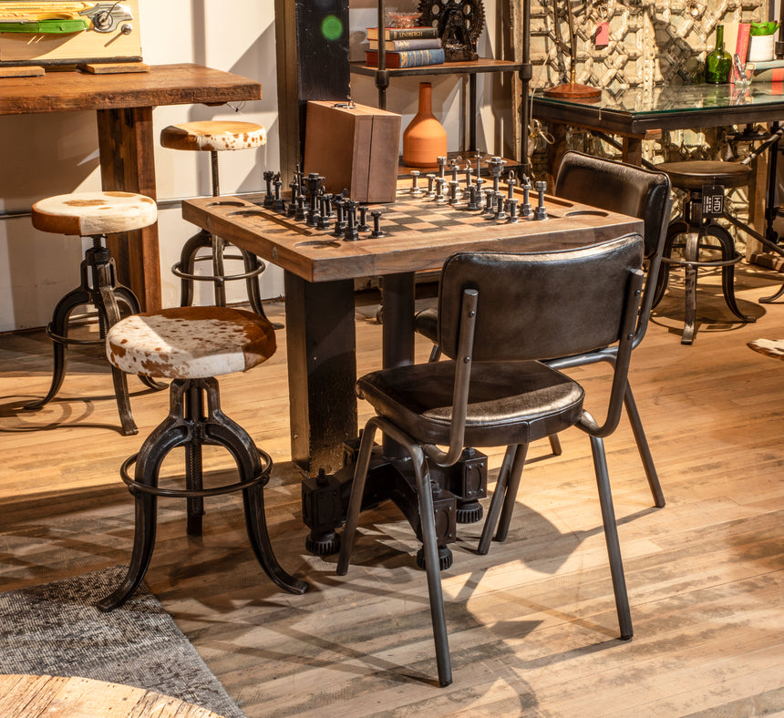 Rustic Revival Chess Table
