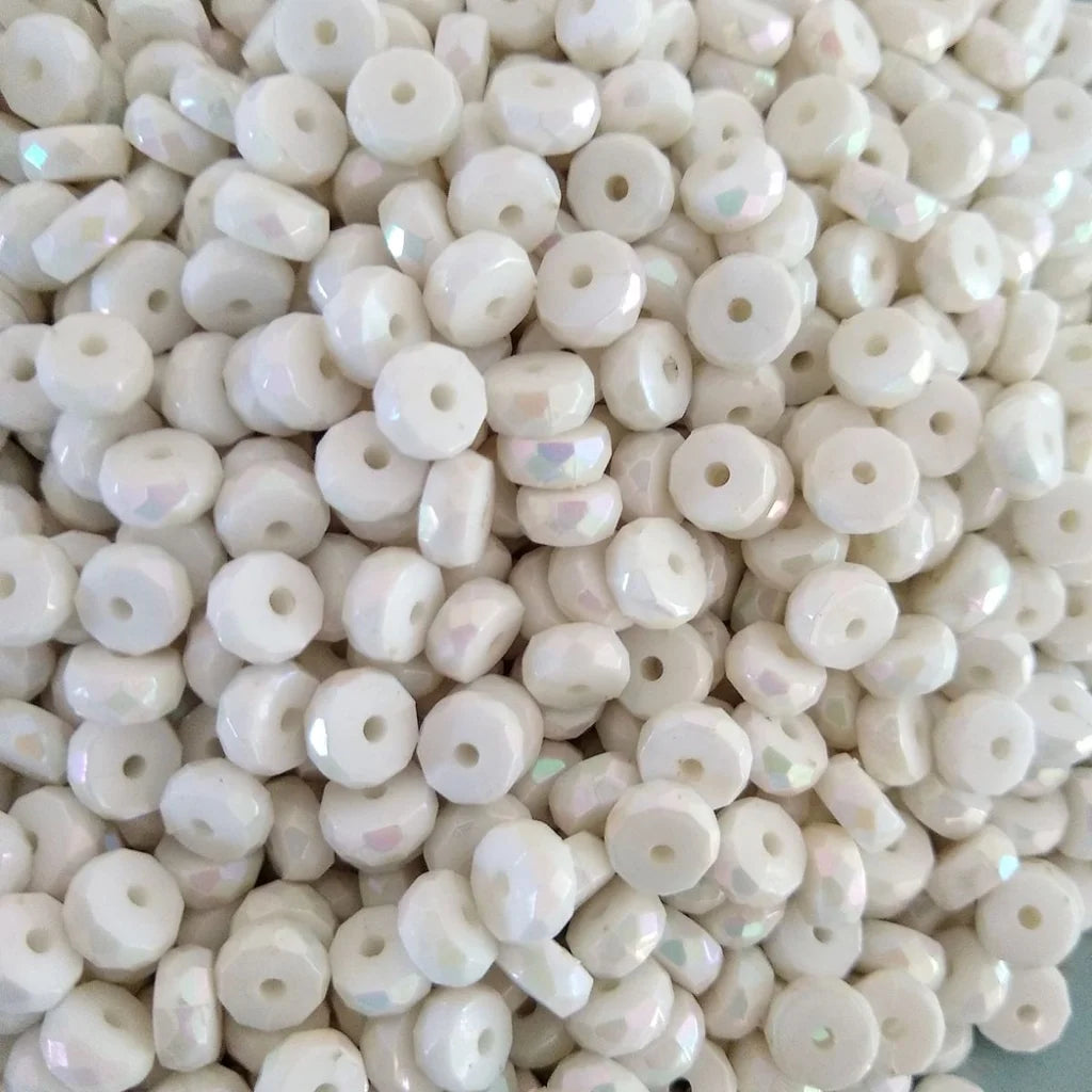white acrylic drilled beads for jewelry making