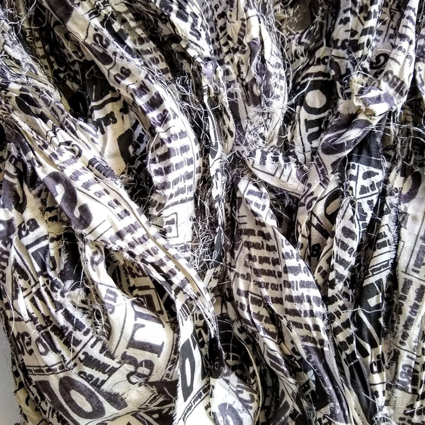 40 Yards Newspaper Sari Ribbon