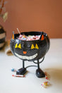 cat faced halloween candy dish